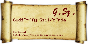 Győrffy Szilárda névjegykártya